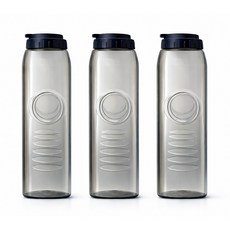 에이엘에스 비스프리 투명 사각 물병 블랙, 3개, 1.45L
