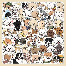 강아지스티커 귀여운 댕댕이 폰꾸 다꾸 노트북 감성 꾸미기, 1개, 강아지스티커-A