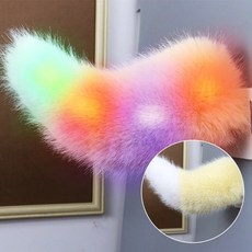 화려한 리모컨 전동 자동차 꼬리 푹신한 자전거 흔들리는 움직이는 자가 접착식, 1개, 5. Yellow White