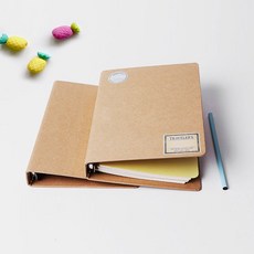 A6 크라프트 무지 6공 다이어리 커버, 단품