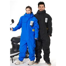 배달라이더 일체형 오토바이 방한복 겨울 배달 방한 우주복 작업복, 그레이 3XL