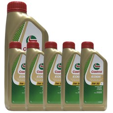 캐스트롤 엣지 5W30 LL 1L x 6개 1박스 가솔린 디젤 엔진오일 VW 504 507 MB 229.51 BMW LL-04 100%합성유, 5W-30