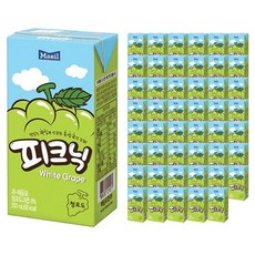 200mlx48팩 피크닉 청포도주스 포도 쥬스 드링크 과채주스 팩쥬스 음료수팩 단체간식, 200ml, 48개