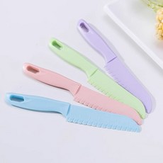 미즈코스 무독성 어린이 안전칼 유아 칼 아동 소꿉놀이 아동칼, 4개, 라이트블루