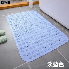 DFMEI 按摩浴室防滑墊淋浴洗澡浴缸帶吸盤按摩腳墊廁所衛生間隔水地墊子, 1個, 淺藍色