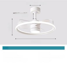 pick 작은방실링팬 조명 미니 거실 선풍기 실링팬, 항공 알루미늄 고풍량 D 60cm 6단 A