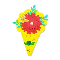 [아이꿈만들기] 카네이션꽃다발카드 X 10개, 1개, 노랑
