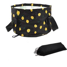 접이식 휴대용 족욕기 족욕통 족욕바구니 가방식족욕기, AB. 레몬블랙 미디엄, 1개