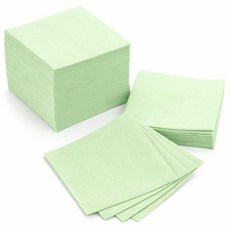 AH AMERICAN HOMESTEAD 종이 칵테일 냅킨 - 리넨 같은 일회용 음료 바 12.1 x 12.1cm(4.75 4.75인치) 벌크 정사각형 파티 또는 결혼식에 이상적, Pistachio