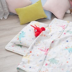 伯尼寢具 60支天絲兒童睡墊三件組 嬰兒被 午睡墊, 小恐龍,單一件天絲兩用被