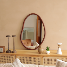 ARTLOGE 비정형 느티나무 유리 벽거울 탁상 벽부착 유리 거울