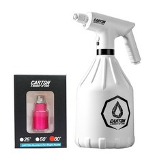 카톤 전동분무기 3.5L 화이트 차량용 세차 충전식 자동 압축분무기 부채꼴노즐 80도 세트, 핑크, 1개