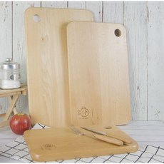 GOFENBO 山毛櫸生熟食二用砧板 SGS檢驗合格 雙面設計 多尺寸選擇, 1個