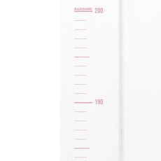 라라운드 자체제작 심플 키재기 스티커 200cm, 투명 핑크