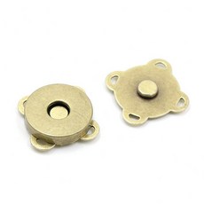 자석단추 가방자석 11mm-26mm, 사방자석-청동 14mm, 1개