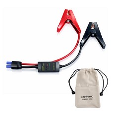 점퍼킹 점프스타터 케이블 악어클립 모든 점프보조배터리 1개 연결 역전압 과전류방지 안전한케이블 자동차시동 점프케이블 전차종 점프선 400A KC / CE (전용 파우치), 37cm