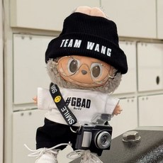 臺灣出貨-王嘉爾衕款娃衣17CM搪膠娃衣15cm休閒字母套裝, 1個, 單獨白上衣