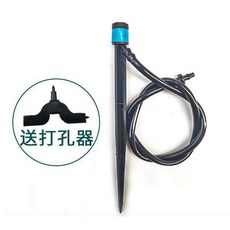 可調360度微噴頭 適用果樹灌溉 附贈打孔器, 1個, 18釐米湧泉插杆 50釐米毛管,50套