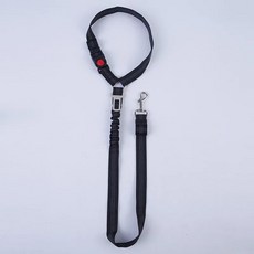 반려동물 자동차 벨트 여행용 반사 스트랩 이 신축성 목줄, 1개, 2. black