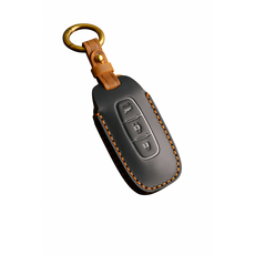 NISSAN 日產 3D雙縫鑰匙皮套 KICKS E-POWER ARIYA X-TRAIL JUKE適用, 黑色