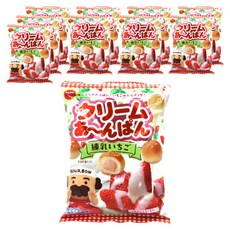 BOURBON 北日本 奶油紅豆麵包袋裝煉乳草莓口味, 10個, 38g