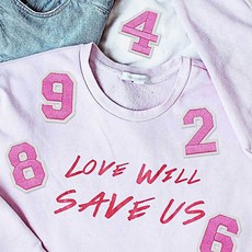 의류 패치 분홍 소품 숫자