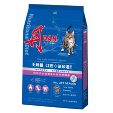 丹DAN 全齡貓 口腔+泌尿道配方貓飼料, 9kg, 1包, 牛肉+鮪魚