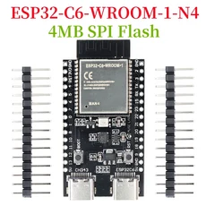 ESP32-C6 WiFi + Bluetooth 사물 인터넷 듀얼 Type-C 개발 보드 32 코어 Arduino 용 ESP32-C6-DevKit C, 01 ESP32-C6-WROOM-1-N4, 1개