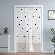 隔斷簾 裝飾紗簾 防蚊門簾, 三角格紗簾,80*220