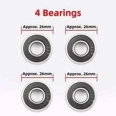 산악 자전거용 퀵 릴리스 베어링 액슬 공중 솔리드 자전거 드럼 브레이크 허브 자전거에 적합, 1개, 16. 베어링 4개