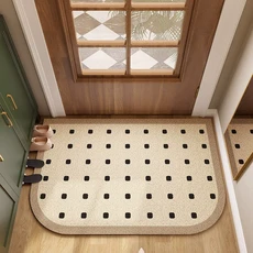 육각형 기하학 현관 매트 주방 침실 매트 목욕 복도 거실 카펫 PVC 실크 루프 미끄럼 방지 매트 맞춤형 입