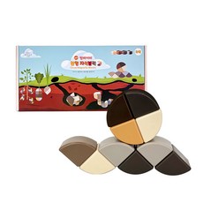 벨베이비 원형 자석블럭 32p 3.5cm, 우드, 1개