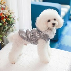루나스텔라 강아지 패딩 조끼 스페이스 실버 1개