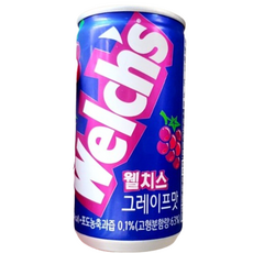 웰치스 그레이프 포도맛 미니캔, 1개, 190ml