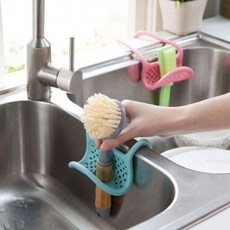 싱크 주방 캐주얼 대 정리 필수템 수세미 받침 걸이, 블루스카이, 본상품선택