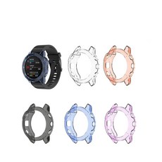 Garmin Fenix 6/6 Pro 1.3吋 TPU 防撞保護套, 1個, 透明紫