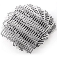 Noamus 30.5cm x 30.5cm(12인치 12인치) 인터로킹 샤워 바닥 타일 12개 구멍이 있는 미끄럼 방지 배수 수영장 매트 고무 모듈식 통기성 접합 쿠션 욕실, Noamus 30.5cm x 30.5cm(12인치 12