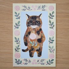日本4legs插畫家明信片，圖畫書中的貓咪設計，精美印刷，傳遞溫馨祝福, 1個