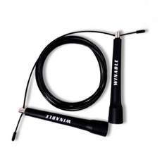 윈어블 복싱 RPM 와이어줄넘기 실내 실외 스피드 줄넘기 더블언더 크로스핏 운동, 와이어 줄넘기 블랙