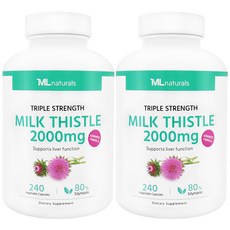 2병 [미국빠른직구] 마이라이프 내추럴스 고함량 밀크시슬 2000mg 240정, 2개
