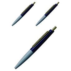 안테릭 미니 유성 볼펜 0.5mm BP10, 네이비 블루 + 펄 그레이, 3개