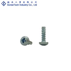 【銳禾】工廠直營 #4-24x3/8/ 盤頭丸頭十字槽鐵板牙割尾鍍鋅螺絲，防鏽耐用，輕鬆安裝, 1個