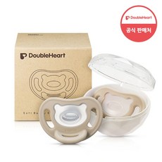 더블하트 Soft Buddy 노리개 젖꼭지 버디노리개2단계 퍼플M, 2단계, 베이지, 1개