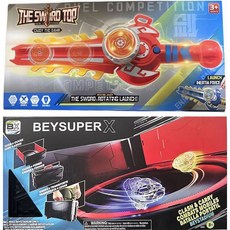 對戰旋轉發光陀螺劍戰鬥陀螺玩具 發光燈光陀螺對戰, 1個, 紅色陀螺劍-一劍1陀螺