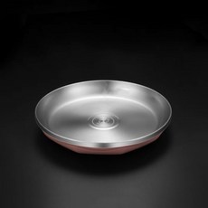 不鏽鋼餐盤 隔熱防燙圓盤, 不鏽鋼圓盤﹙粉色﹚,中, 1個