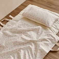 돗투돗 퓨어코튼 리버서블 휴대용 낮잠패드+베개커버 (속통 포함), 코코바니