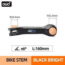 OUO 자전거 줄기 7075 180MM CNC 170 6도 DOWNSTEM 테이블 31 테이크아웃 8MM 17 핸들 알루미늄 160 MTB, 31 8x160mm stem 6
