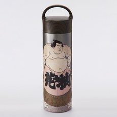 Reach Will 魔法瓶 日本傳統文化不鏽鋼馬克瓶 保溫保冷隨行杯, 1個, 400ml, 煙燻色