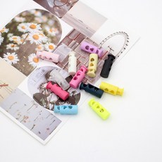 24mm 2구 세로형 컬러스토퍼, 다크핑크, 4개