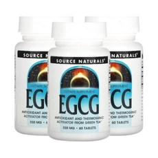 소스내추럴스 EGCG 녹차 녹차잎 350mg 60정 3개 카테킨 그린티